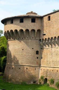 Forli, Emilia Romagna, İtalya 'daki ortaçağ şatosunun dışı