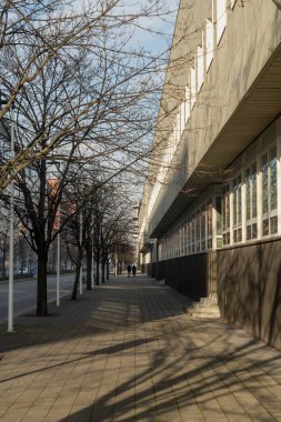 Milan, Lombardy, İtalya: Innovazione üzerinden, Bicocca mahallesinde modern binaların bulunduğu cadde
