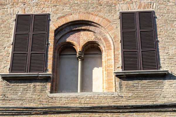 Praça Aurelio Saffi Histórica Forli Emilia Romagna Itália Pela Manhã — Fotografia de Stock