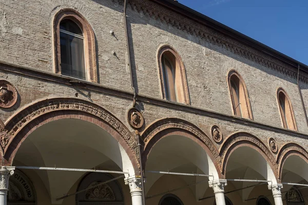 Ιστορικό Ανάκτορο Της Faenza Ravenna Emilia Romagna Ιταλία Στοά — Φωτογραφία Αρχείου