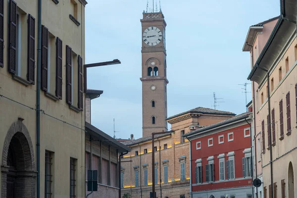 Történelmi Épületek Forli Emilia Romagna Olaszország Torony — Stock Fotó