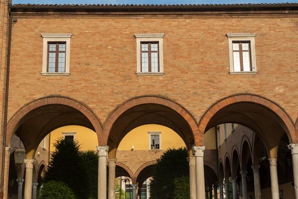 Historické Náměstí Aurelia Saffiho Forli Emilia Romagna Itálie Vnější Klášter — Stock fotografie