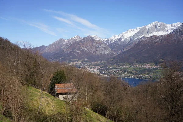 Paysage Montagneux Hiver Près Asso Côme Lombardie Italie Vue Sur — Photo