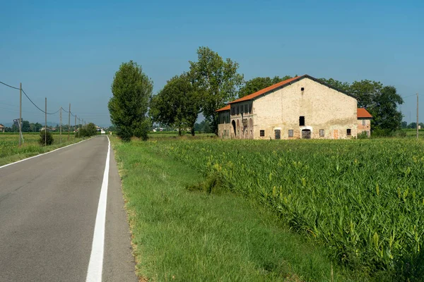 Paisagem Rural Verão Província Reggio Emilia Entre Rubiera Scandiano Emília — Fotografia de Stock