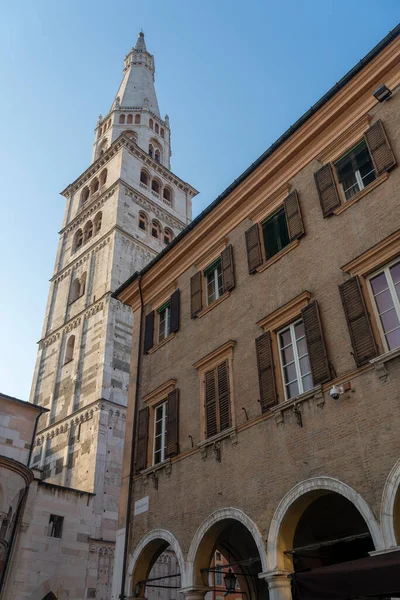 Duomo Modena Katedral Emilia Romagna Italia Middelaldermonument Unesco Verdensarvsted Klokketårnet – stockfoto
