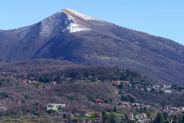 Paisagem Montanhosa Inverno Perto Erba Como Lombardia Itália — Fotografia de Stock