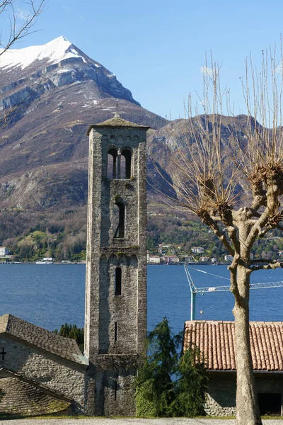 Paisaje Invernal Largo Del Lago Como Cerca Bellagio Lombardía Italia —  Fotos de Stock