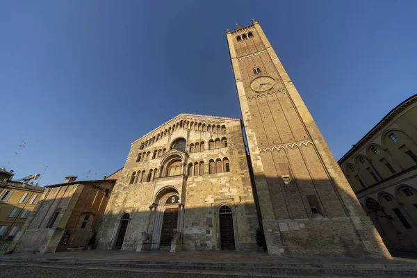 Esterno Del Duomo Medievale Parma Emilia Romagna Italia — Foto Stock