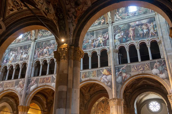 Interior Medieval Cathedral Duomo Parma Emilia Romagna Italy — Stock Photo, Image