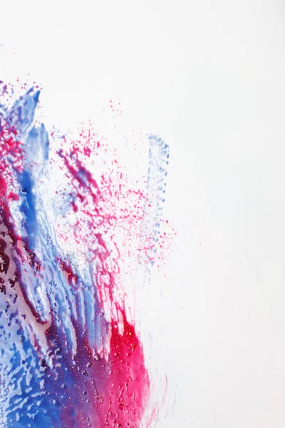 Abstract modern art, red and blue color painting