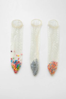 Doğum kontrolü, seks korumak. Sperm ile kullanılmış prezervatif