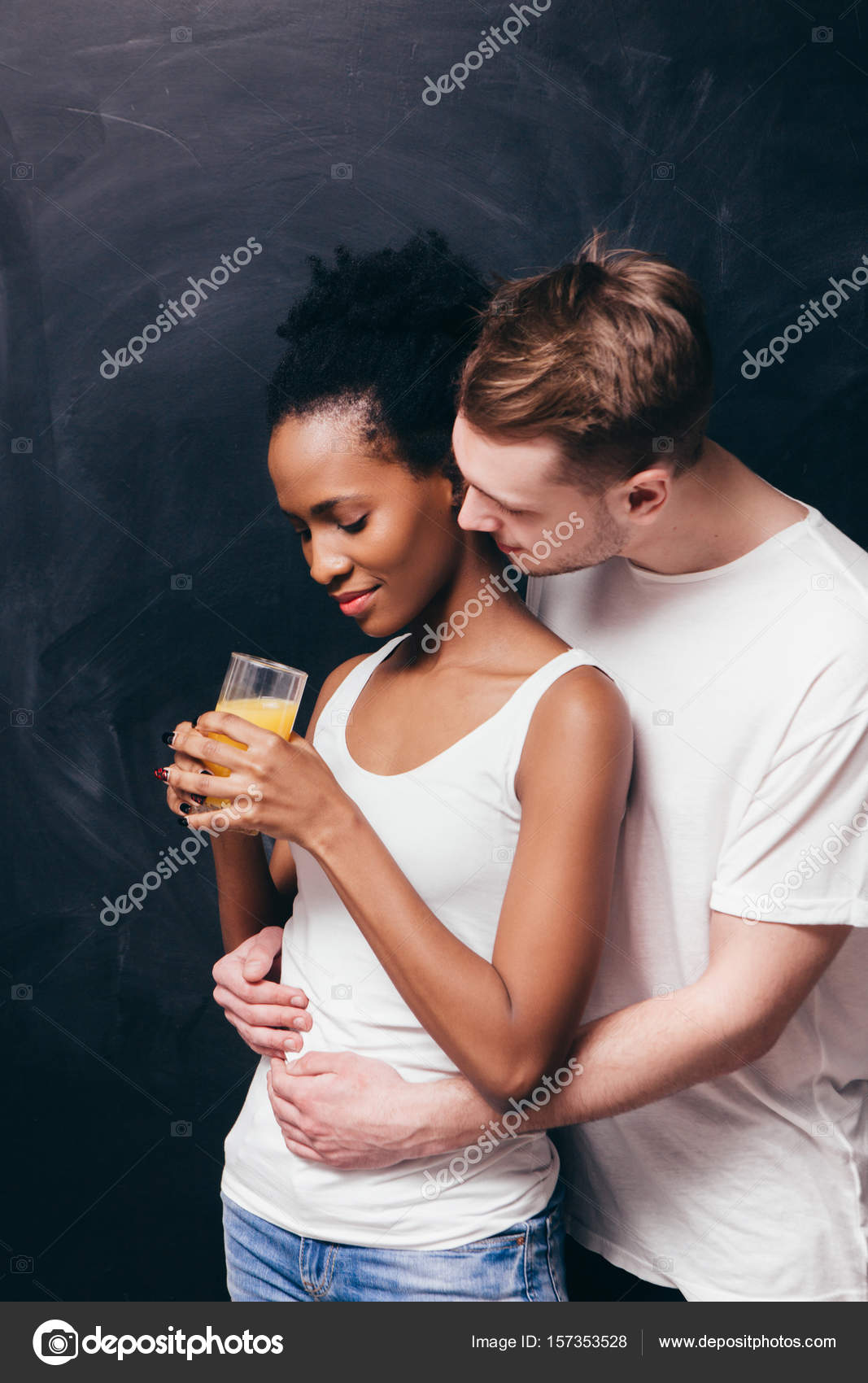 Drunk Girl Interracial Sex - Interracial couple. Togetherness, hug and care Stock Photo by  Â©golubovystock 157353528