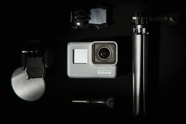 Akční kamery GoPro Hero 5 nastavit pohled shora — Stock fotografie