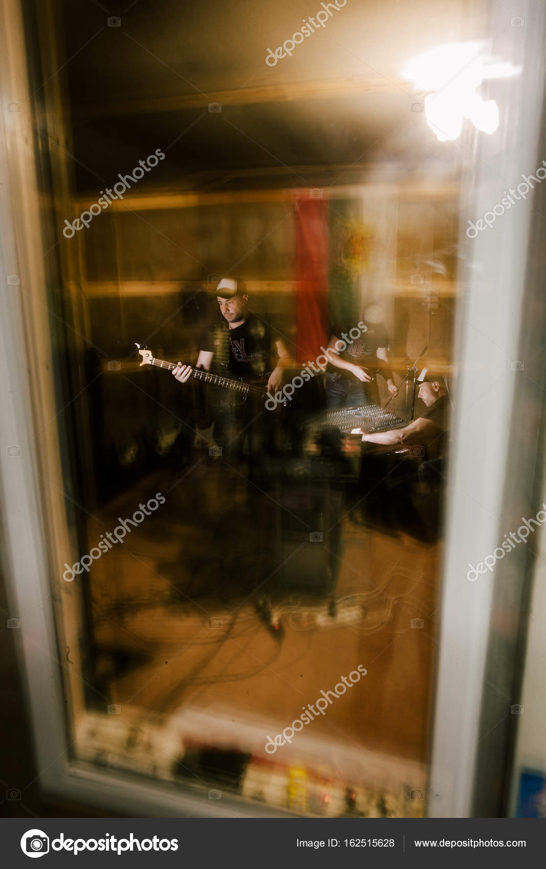 Creative Musical Recording Studio In Garage Stock Photo