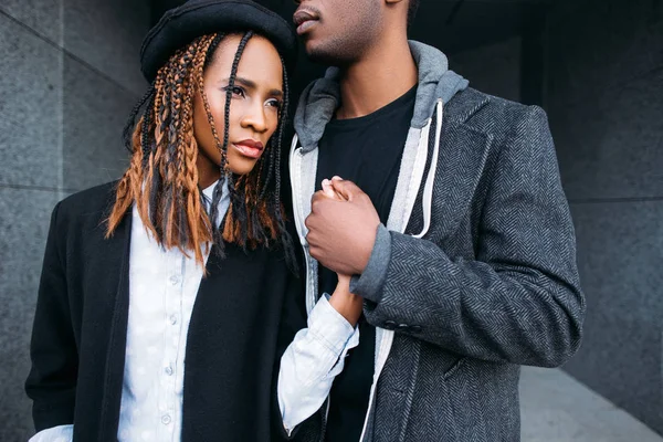 Relações fortes. Africano casal americano — Fotografia de Stock