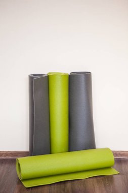 Yoga ile hayat. Spor salonu arka plan