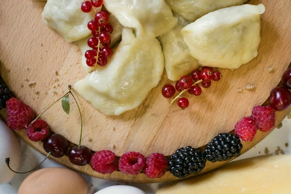 Landbouw voedsel vegan vers fruit achtergrond — Stockfoto