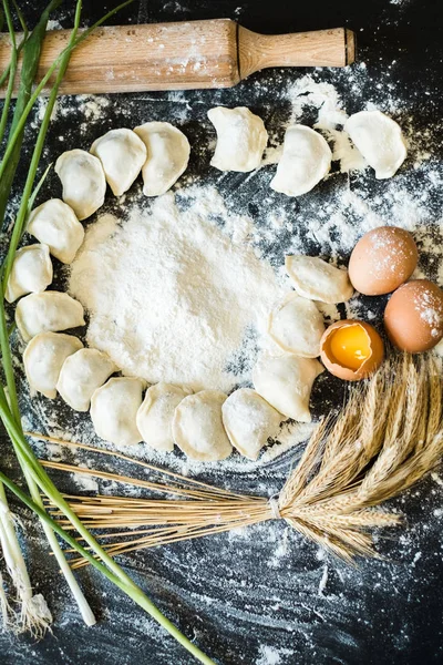 Organik el yapımı gıda pişirme arka plan