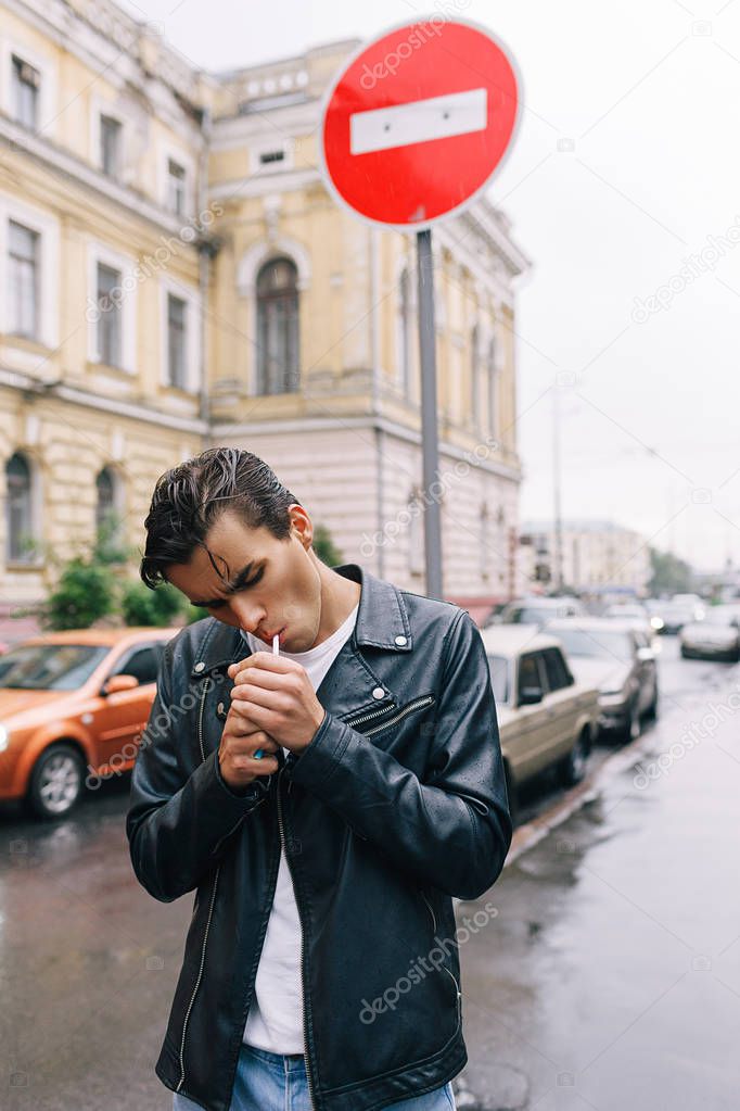 man smoking addiction fashion youth lifestyle