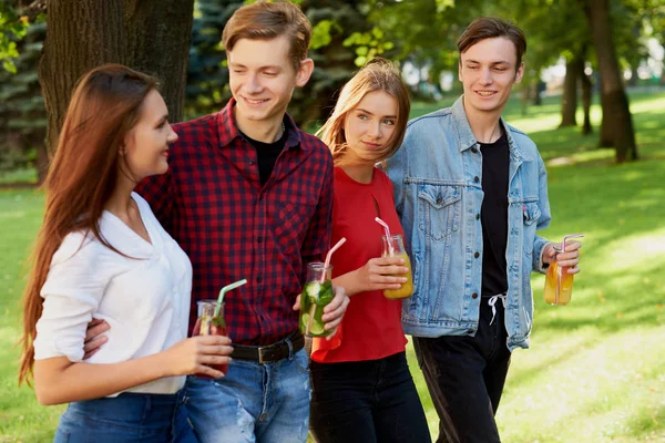 Group of young people with detox