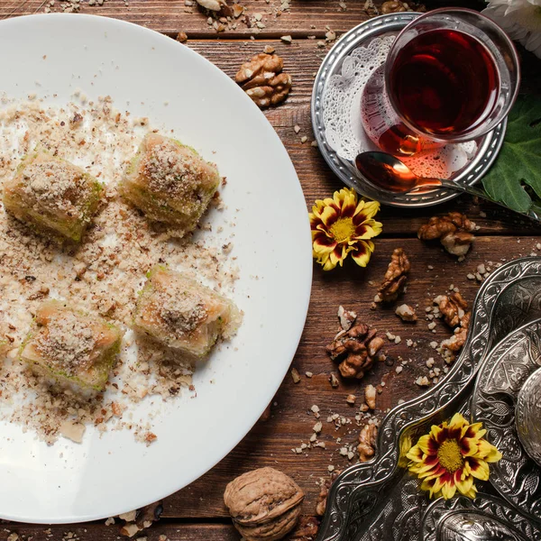 Desayuno turco té y postre concepto — Foto de Stock