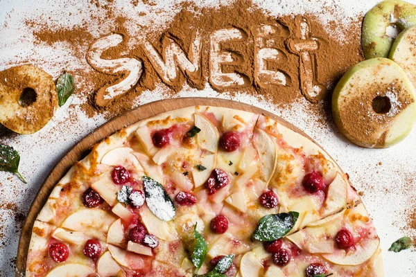 Gıda Fotoğraf elmalı turta tatlı meyve pizza kavramı