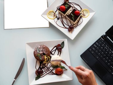 Gıda Fotoğraf teslim iş blog kavramı