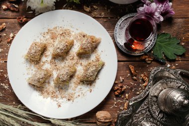 Gıda Türk desssert kahvaltı çay kavramı
