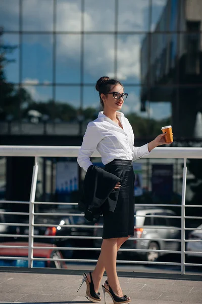 ビジネスの成功の女性の都市のファッションのライフ スタイル — ストック写真