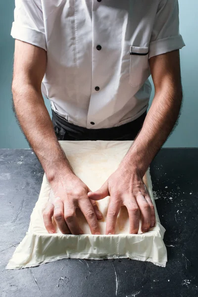 Cocinero panadero cocina pastelería restaurante concepto de comida —  Fotos de Stock