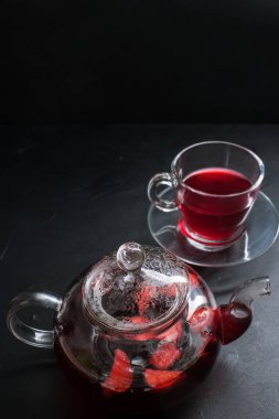 sağlıklı yaşam doğal meyve çay kavramı