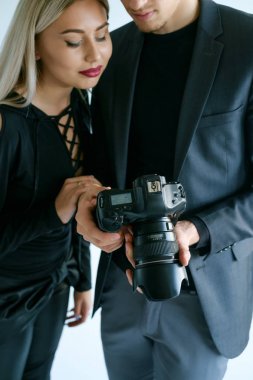 Backstage Fotoğraf ekipman takım tartışma kavramı