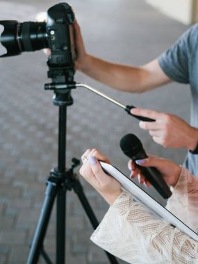 Modern video cihazı vlog televizyon