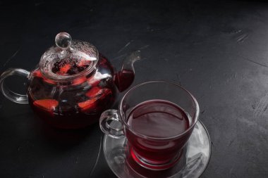 sağlıklı yaşam doğal meyve çay kavramı