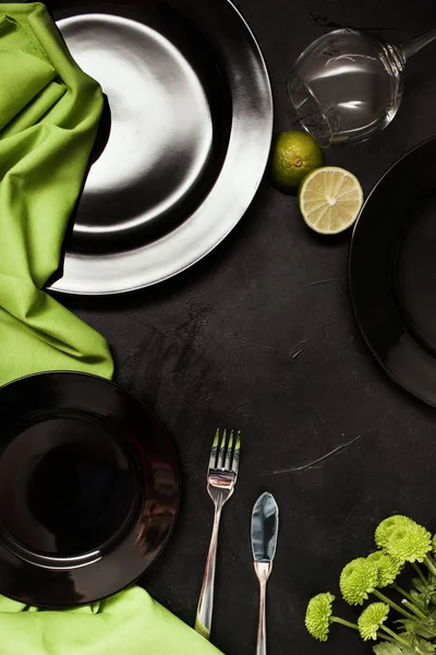 Elegante restaurante mesa ajuste estilo creativo — Foto de Stock