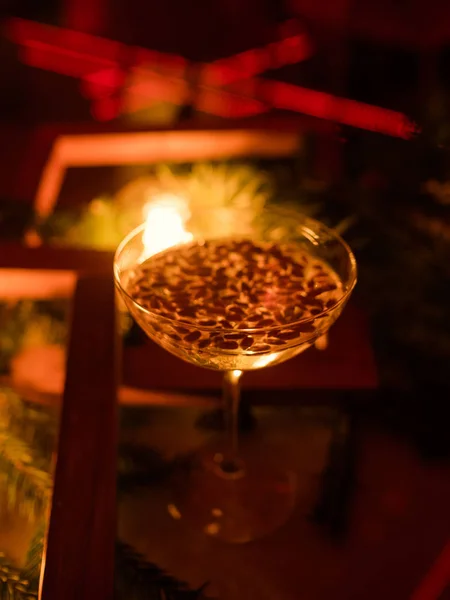Sampanye gelas minuman perayaan tahun baru — Stok Foto