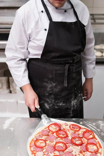 Pizza pepperoni cozinhar refeição deliciosa — Fotografia de Stock