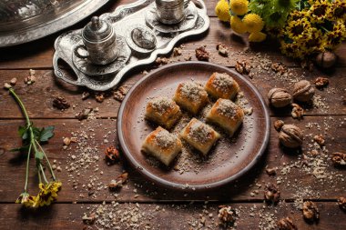 Gıda Türk desssert kahvaltı çay kavramı