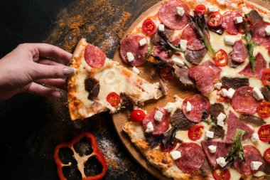 Gıda fotoğrafçılık Sanat pizza menü kavramı