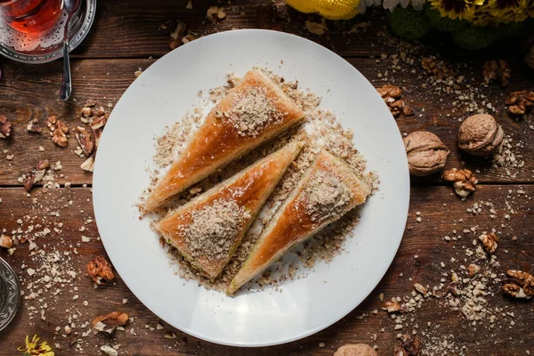 Food baklava turkish pastry concept — Stock Photo, Image