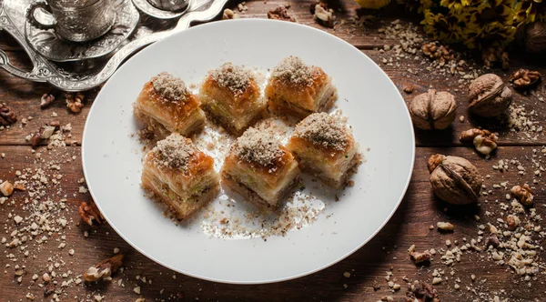 Essen türkisches Dessert Frühstückstee Konzept — Stockfoto