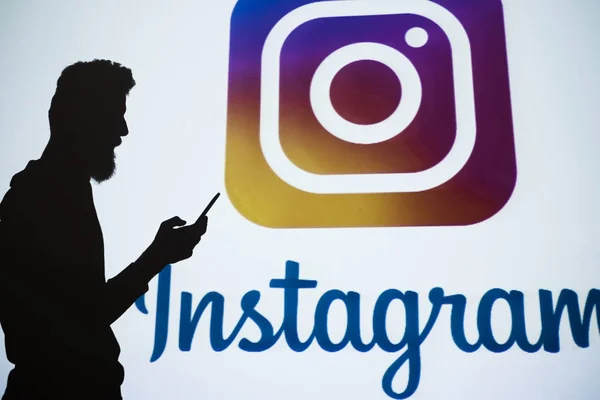 Instagram compartilhamento de fotos de rede social online — Fotografia de Stock