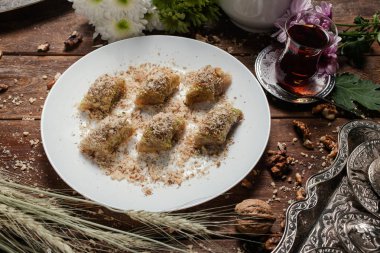 Gıda Türk desssert kahvaltı çay kavramı