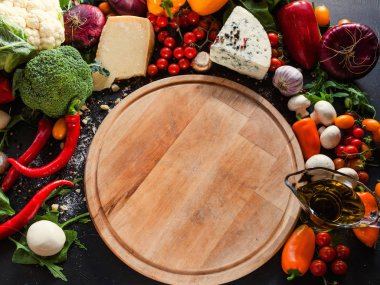 Pizza şablon geleneksel İtalyan yemekleri