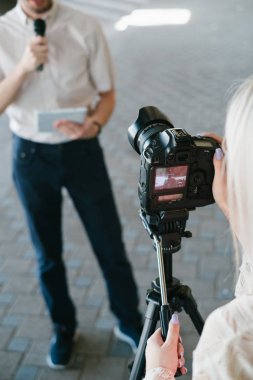 Modern video cihazı vlog televizyon