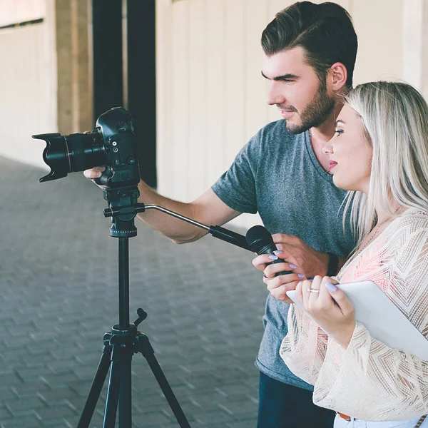 youth tv crew news filming television press