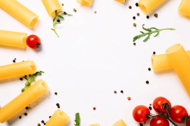 negatif alan makarna gıda beyaz arka plan