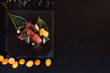 egzotik Tayland gıda kompozisyon koyu arka plan
