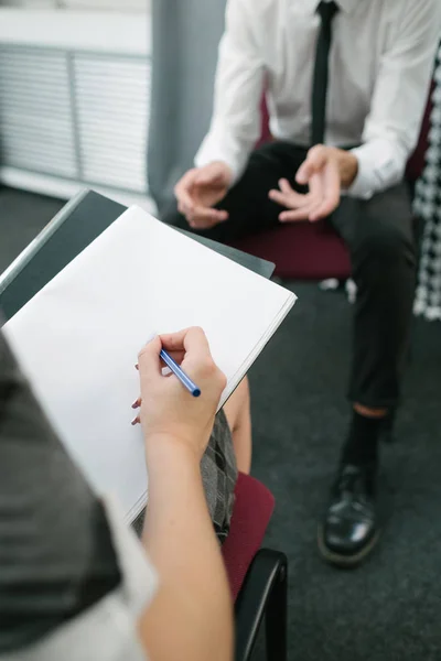 Persoonlijk adviesgesprek office werkgelegenheid interview — Stockfoto