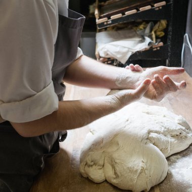 Şef hamur ekmek pişirme fırın iş